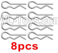 Wltoys 104020 RC Body Clips Parts Pin,R-Shape Fixed Pin for the Body shell cover,Total 8pcs-K939-49.